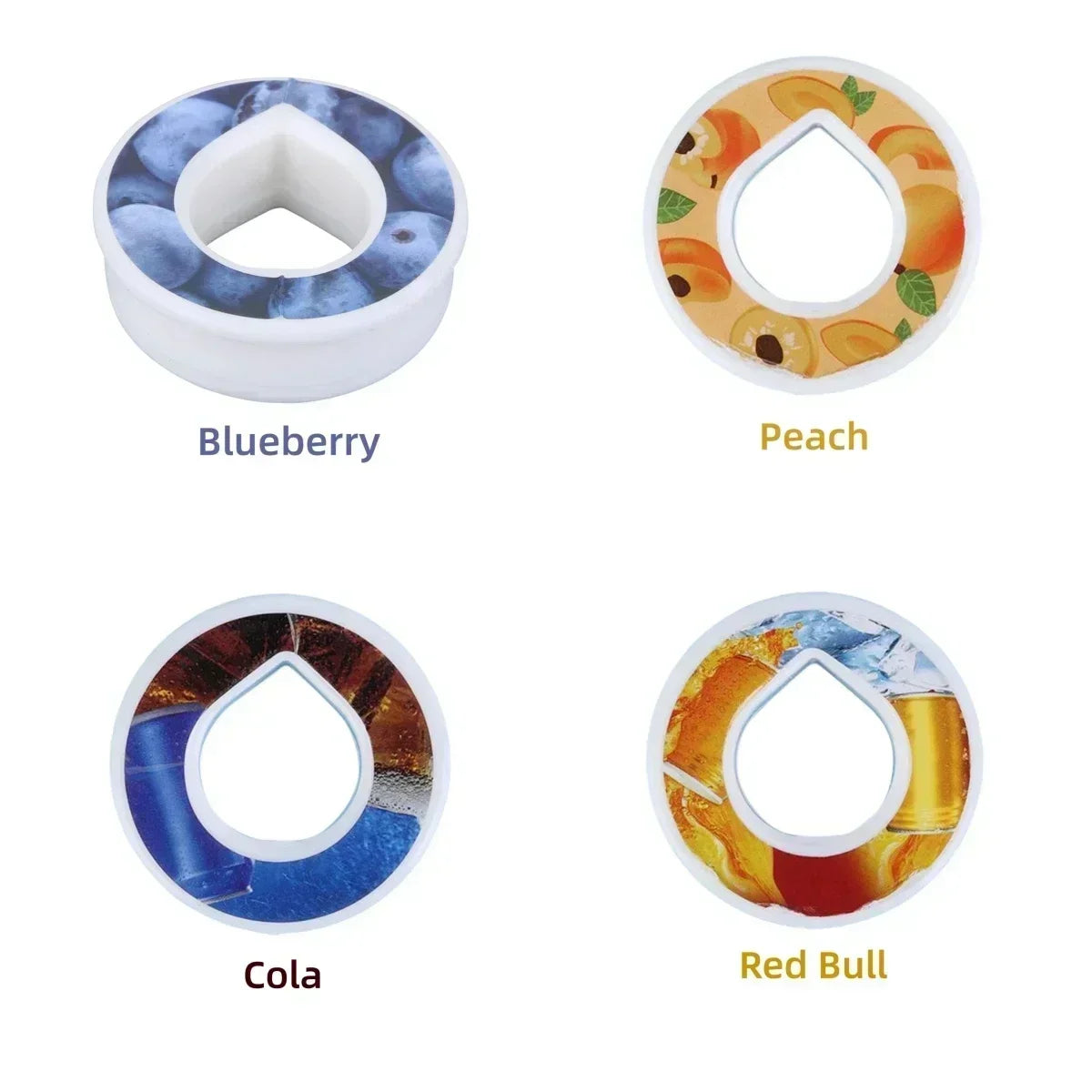 Pods 4pcs Flavoured Cherry Cola Watermelon Peach Blueberry Strawberry Pods 0 Sugar Used in Airup Bottle with Flavours A PACK